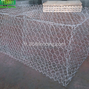 Cages enduites hexagonales de Gabion de treillis métallique de PVC